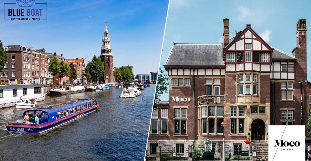 Amsterdam: Canal Cruise and Moco Museum Combined Ticket - The cruise audio: 19 languages and earphones that matter
