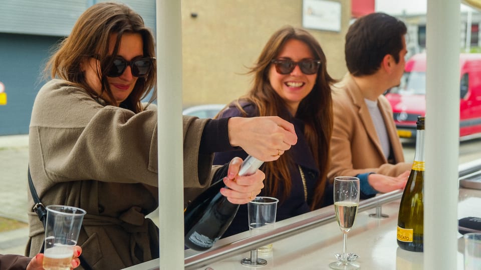 Amsterdam: Dutch Prosecco Party Bike - Music, party games, and a guide who keeps it sane