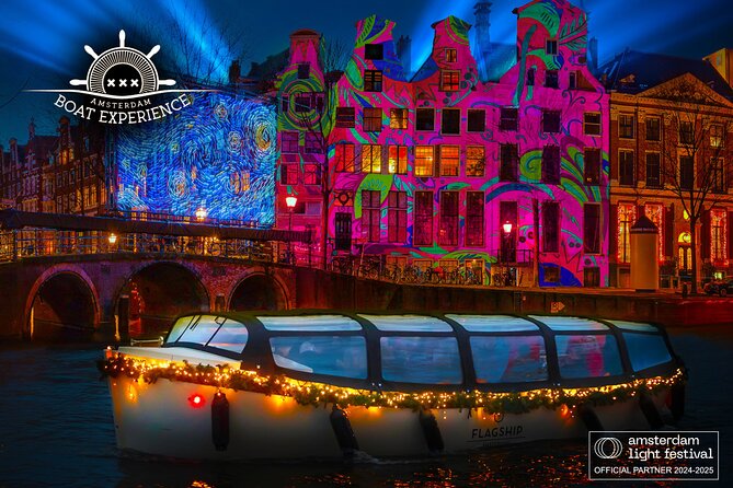 Amsterdam Light Festival: Canal Cruise + Bite & Unlimited Drinks - Weather reality: open boat vs covered boat and what to watch for