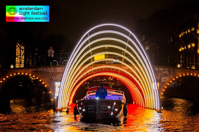Amsterdam Light Festival Canal Cruise + Unlimited Drinks Option - Choosing a 5–10pm departure time that fits your evening