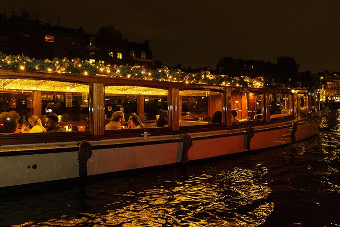 Amsterdam Light Festival: Heated Cruise with Hot Drinks & Bite - Boarding flow: timing, mobile ticket, and that step up
