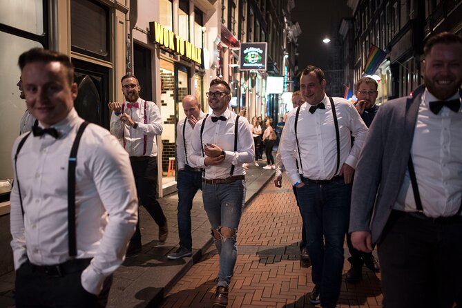 Amsterdam Private Pub Crawl in the City Center - The vibe: a guided Red Light District night with a shot-and-go plan