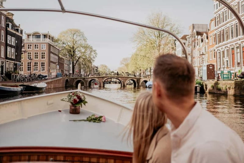 Amsterdam: Private Romantic Canal Cruise w. Prosecco/Snacks - Keizersgracht to Reguliersgracht: Slower Canal Houses, Better People-Watching