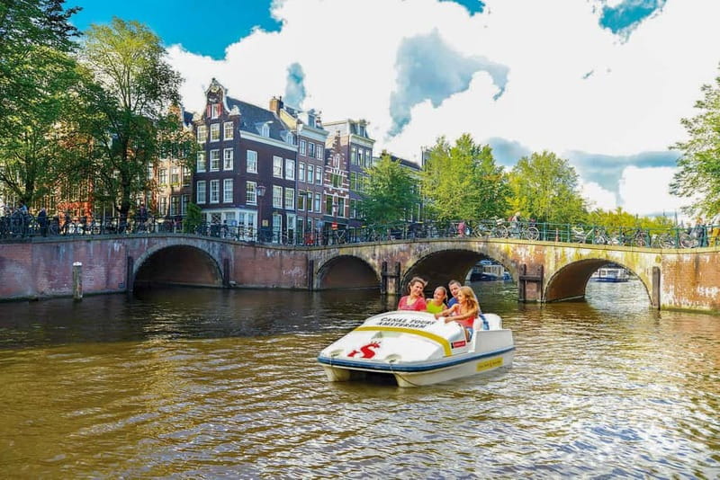 Amsterdam: Unique Pedal Boat Experience in the Canals - Self-guided route tips: guidebook plus QR code
