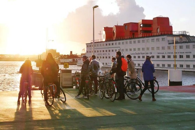 Urban Adventures Amsterdam Bike Tour, Graffiti and Magnet Fishing - Pontsteiger ferry crossing: a citywide viewpoint without the long transfer